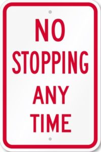 No stopping